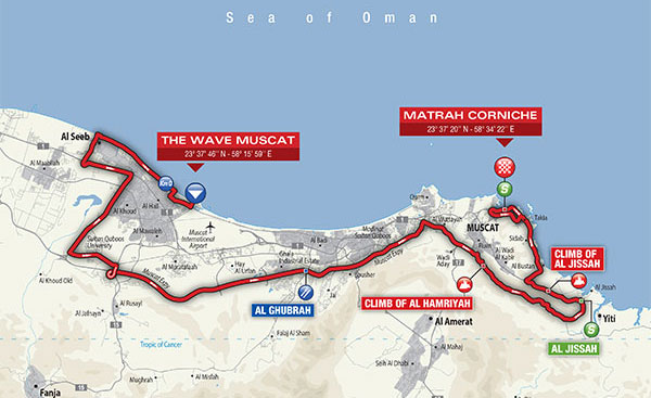 Tour of oman stage 6 map